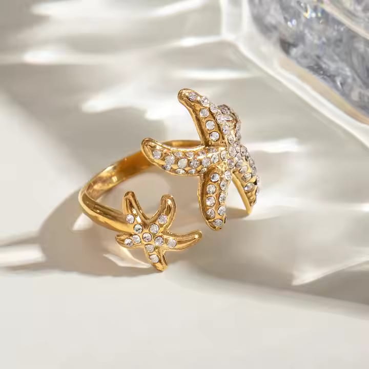 Twin Starfish Rings