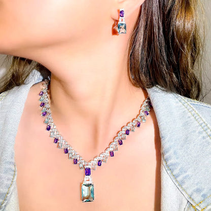 Blue Tron Necklace