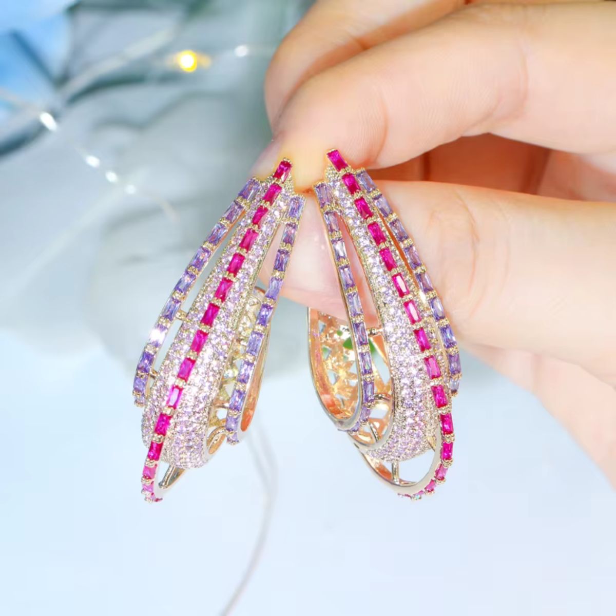 Chunky Round Circle Earrings