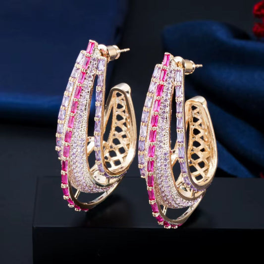 Chunky Round Circle Earrings