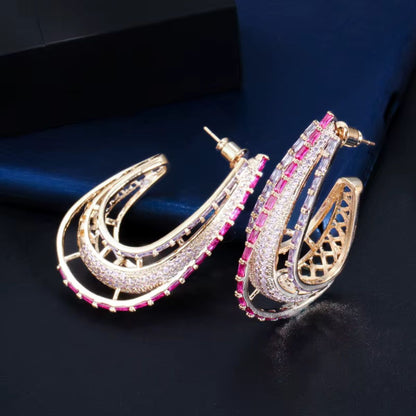 Chunky Round Circle Earrings