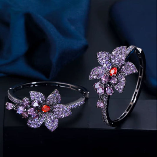 Flower Hoop Earrings