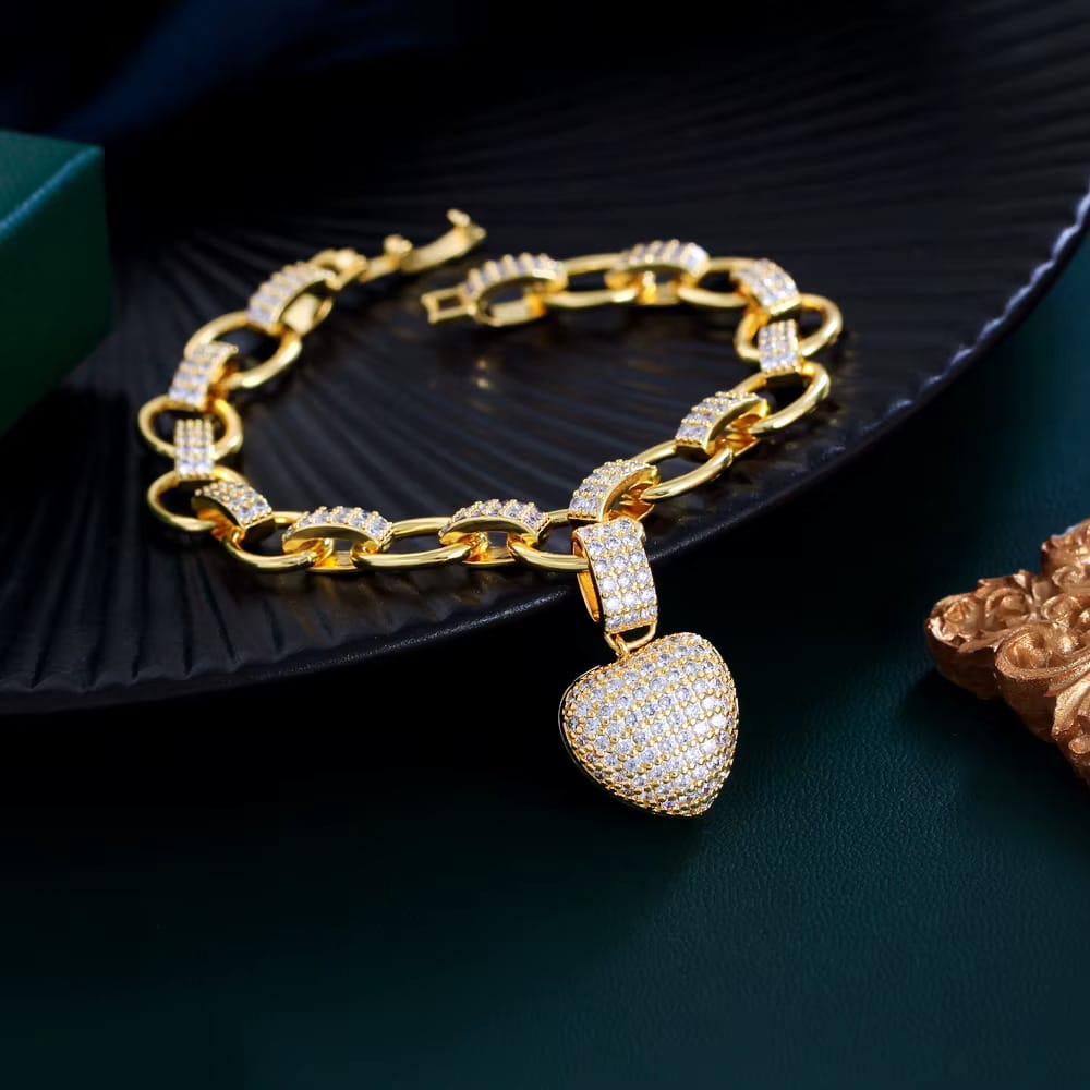 Heart link chain Bracelet