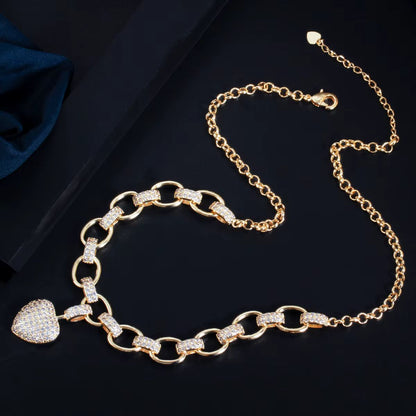 Heart Link Chain Necklace