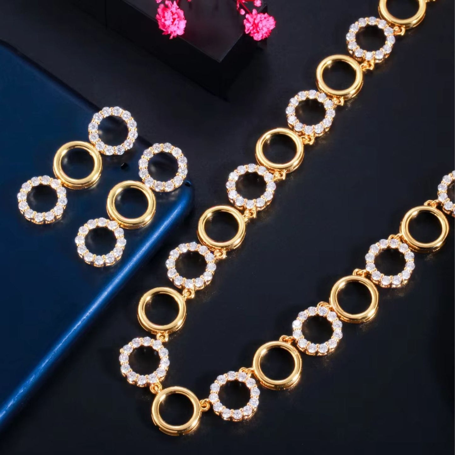 Omen Circle Chain Earrings