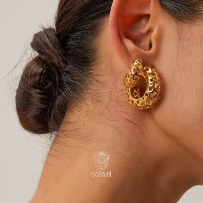 Perforated Luxe Hoops Earrings