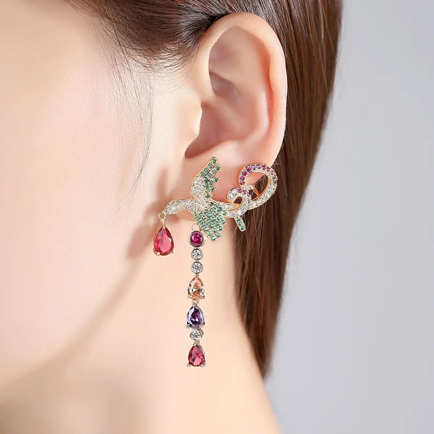 Phoenix Flight Drop Earrings