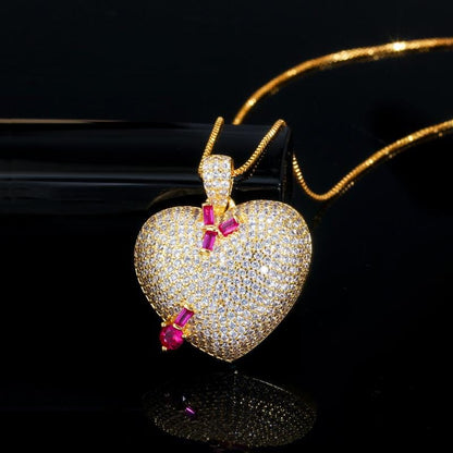 Heart earrings Pendant Necklace