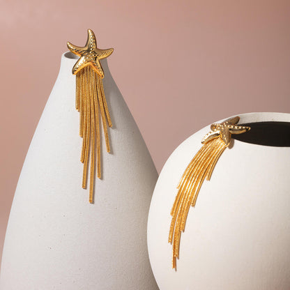 Starfish Chain Earrings