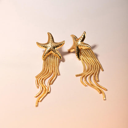 Starfish Chain Earrings