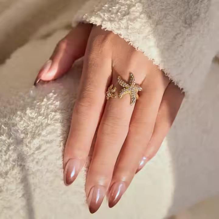 Twin Starfish Rings